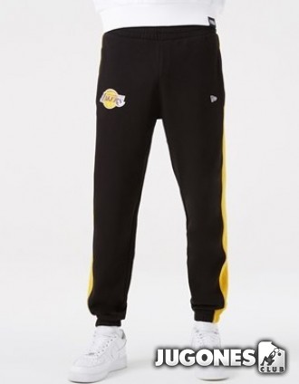 Pantalon Angeles Lakers NBA Team Logo Raye Black Joggers
