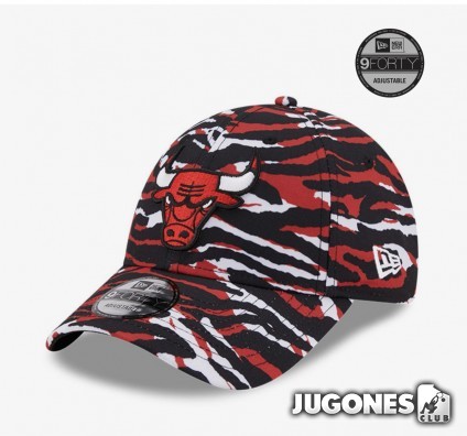 Chicago Bulls Camo Print Red 9FORTY Gorra