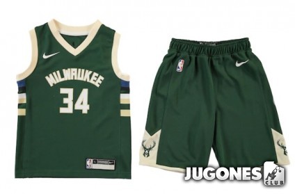 Conjunto NBA Kids Giannis Antetokounmpo Milwaukee Bucks