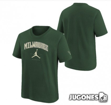 NBA Jordan Cities Milwaukee Bucks Tee