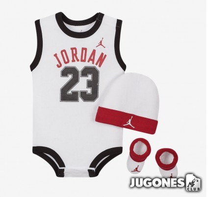 Pack Jordan Gorro, Bodi, patucos 23 Jersey