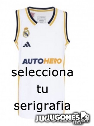 Camiseta Real Madrid Jr 23/24 con Serigrafia