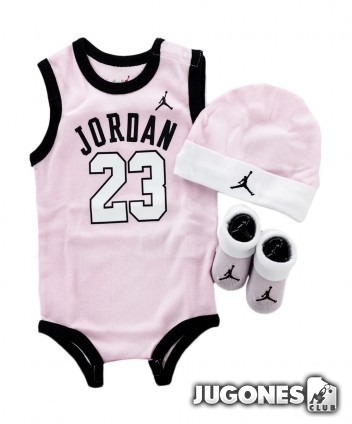 Jordan Air Hat,bodysuit,bootie set 3pc 23 Jersey