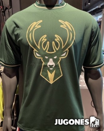 Camiseta NBA Mesh Team Logo Oversized Milwaukee Bucks