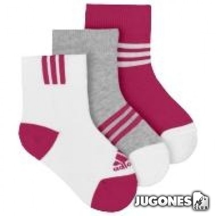Pack 3 Pares Calcetines Adidas Ankle