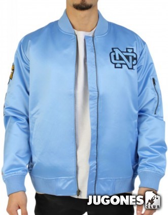 Lightweight Satin Bomber Vintage Logo University of North Carolina