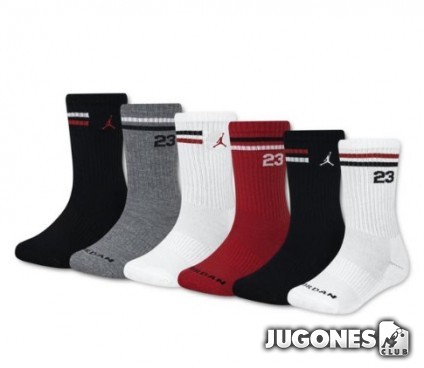 Pack 6 Calcetines Jordan Icon Stripe