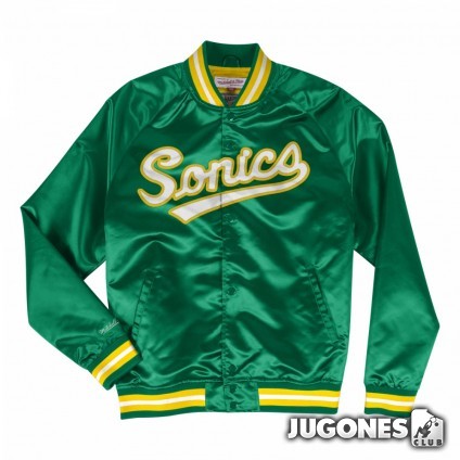 Seattle SuperSonics Lightweight Satin Jacket (verde)