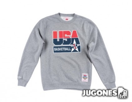 Sudadera Usa Basketball Logo Crew