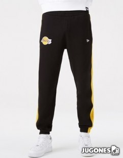 Pantalon Angeles Lakers NBA Team Logo Raye Black Joggers