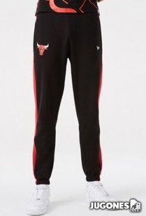Pantalon Chicago Bulls NBA Team Logo Raye Black Joggers