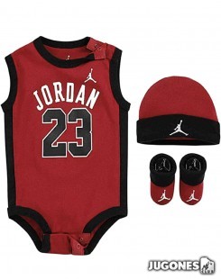 Jordan Air Hat,bodysuit,bootie set 3pc 23 Jersey