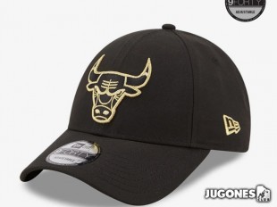 Gorra Chicago Bulls Gold Logo Black 9FORTY