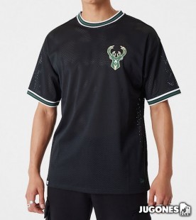 Camiseta New Era Milwaukee Bucks NBA Lifestyle Mesh Oversized