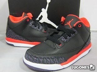 Nike Air Jordan 3 Black Crimsom (PS)