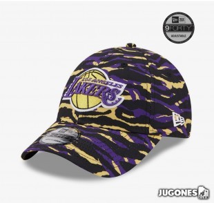 LA Lakers Camo Print Purple 9FORTY Cap