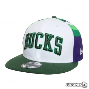 Gorra New Era NBA21 City Milwaukee Bucks 75 Aniversario NBA