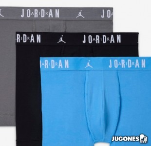 Jordan Men`s Flight Cotton Boxer Briefs (3-pack) In Blue