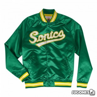 Mitchell & Ness Seattle SuperSonics Lightweight Satin Jacket (green)