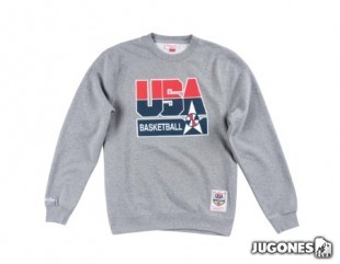 Sudadera Usa Basketball Logo Crew