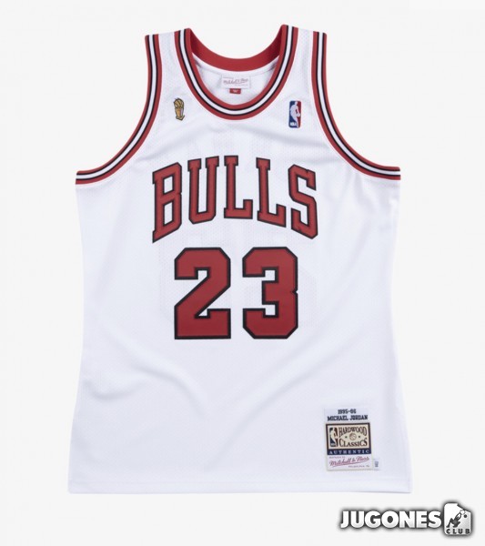 gastos generales Unidad Anotar Camiseta Authentica Michael Jordan Chicago Bulls 1995-96