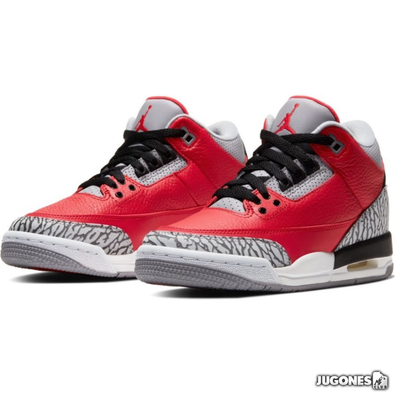 jordan 3 red cement gs