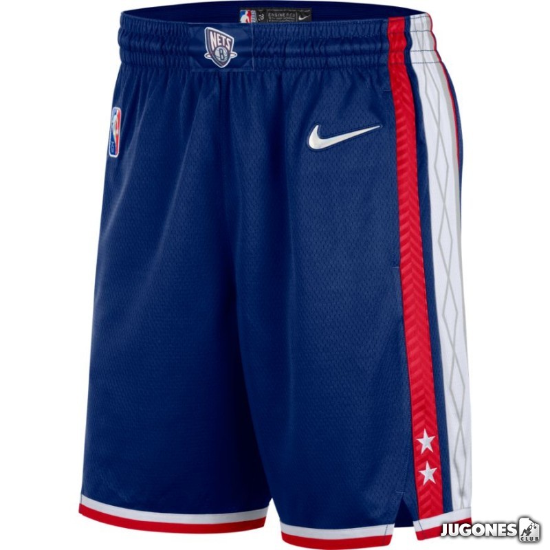 Brooklyn Nets Shorts Stitched Men's Basketball Pants Swingman City Edition 