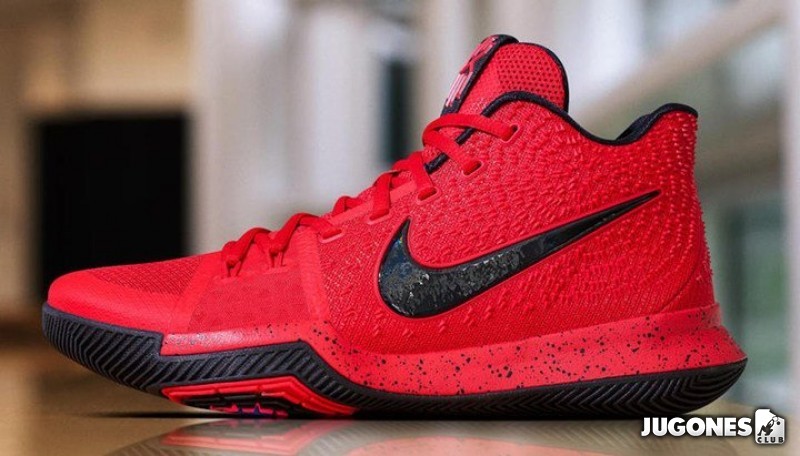 kyrie shoes red and black